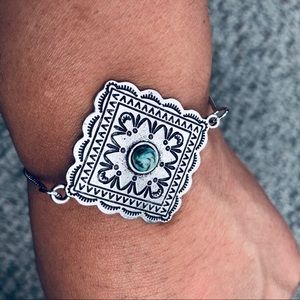 Southwestern Silver Concho Bracelet